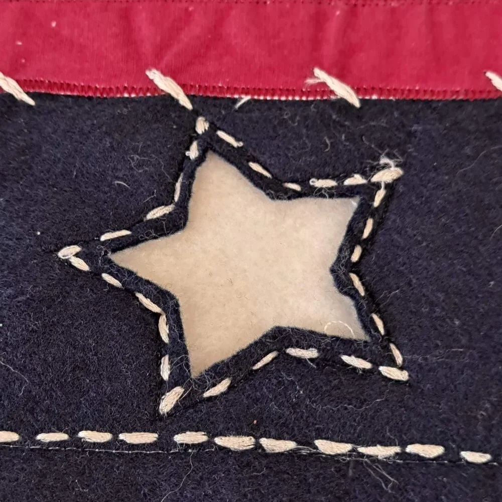 Patriotic American Flag Placemats and Highball Glasses, set of 4 of each, EUC